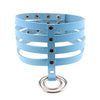 Four-Layer Punk Choker Collar Leather Gothic Harajuku Necklace-Necklace-Innovato Design-Light Blue-Innovato Design