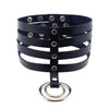 Four-Layer Punk Choker Collar Leather Gothic Harajuku Necklace-Necklace-Innovato Design-Dark Blue-Innovato Design