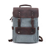 Large Canvas Leather Waterproof 14 Inch 20 Litre Backpack - InnovatoDesign