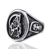 Men's Grim Reaper Stainless Steel Gothic Ring with Skulls for Bikers-Rings-Innovato Design-8-Innovato Design