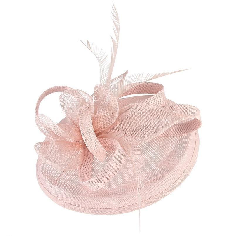 Sinamay Mesh Pillbox Fascinator Hat with Feathers-Hats-Innovato Design-Black-Innovato Design