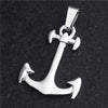 Silver Anchor Pendant with Knotted Leather Rope Necklace - InnovatoDesign