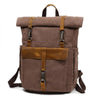 Canvas Leather Travel Daypack 20 Litre Backpack in 5 Colors - InnovatoDesign