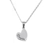 Stainless Steel Silver Hollow Heart Mother and Daughter Necklace Set - InnovatoDesign