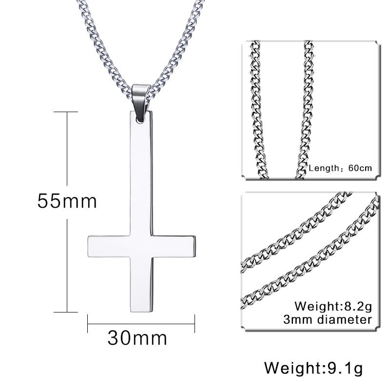 Classic St. Peter's Inverted Cross Pendant Necklace-Necklaces-Innovato Design-Gold-Innovato Design