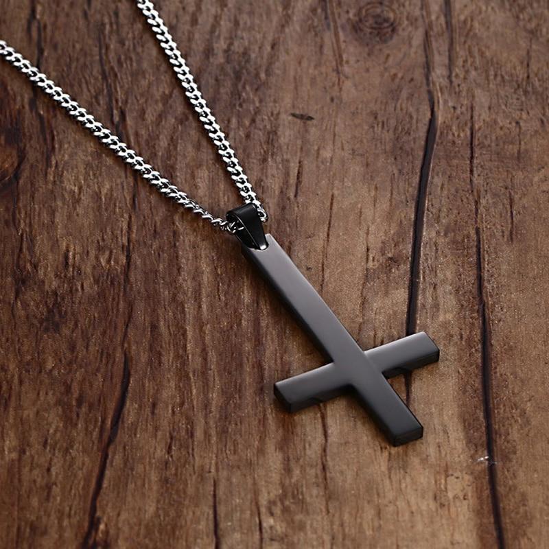 Classic St. Peter's Inverted Cross Pendant Necklace-Necklaces-Innovato Design-Gold-Innovato Design