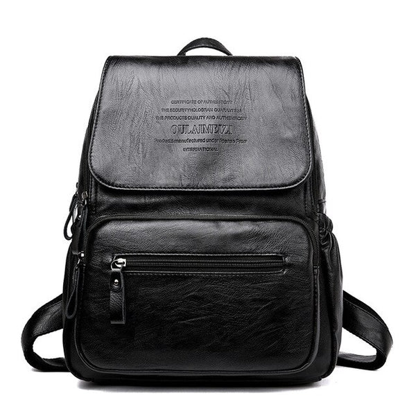 Large Capacity Vintage Leather Shoulder Bag, Rucksack and Travel Backpack