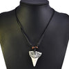 Ceramic Shark Tooth Waxed Cord Rope Necklace-Necklaces-Innovato Design-Innovato Design