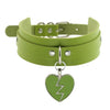 Lightning Heart and Buckle Choker Collar PU Leather Gothic Harajuku Necklace-Necklace-Innovato Design-Green-Innovato Design