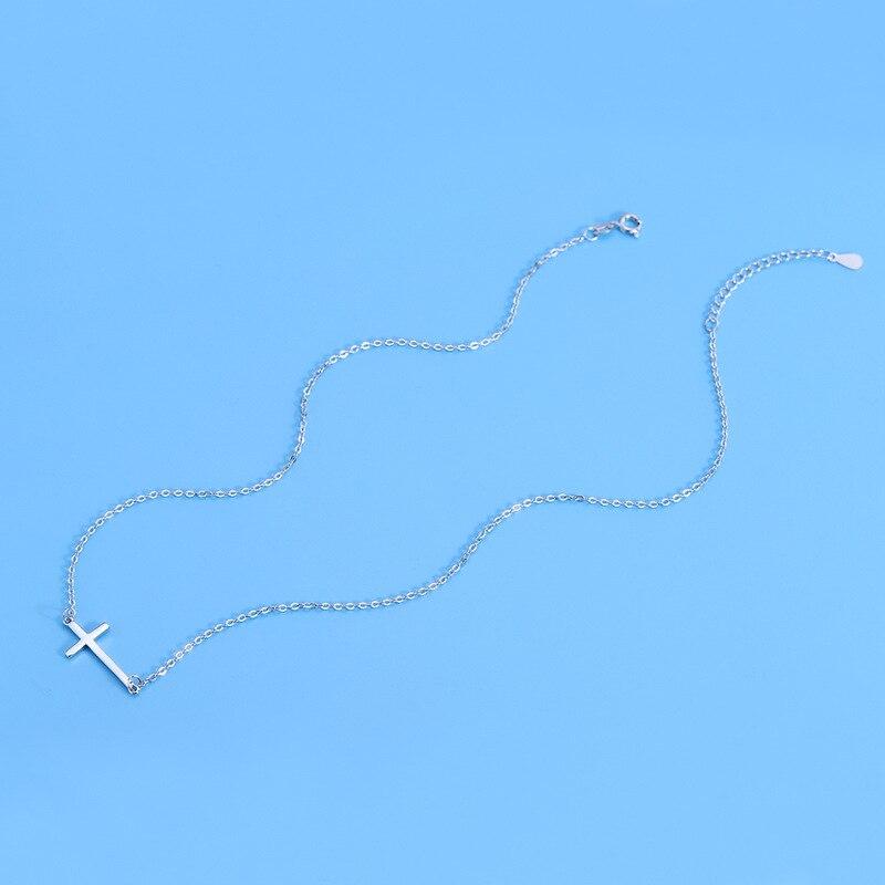 Sideways Horizontal Cross Pendant Necklace-Necklaces-Innovato Design-Innovato Design