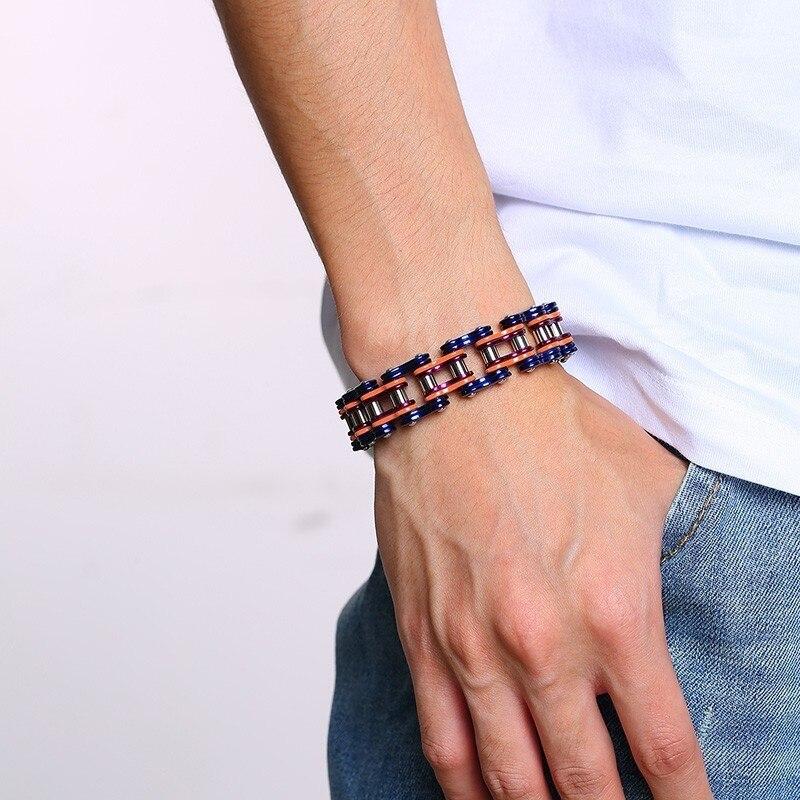 4 Tones Biker Chain Bracelet Stainless Steel-Bracelets-Innovato Design-Gold & Black-Innovato Design