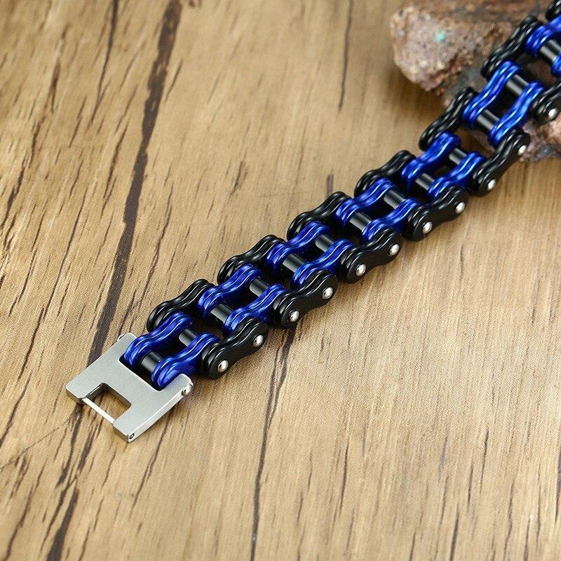 4 Tones Biker Chain Bracelet Stainless Steel-Bracelets-Innovato Design-Gold & Black-Innovato Design