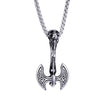 Stainless Steel Viking Axe Pendant and Chain Necklace-Necklaces-Innovato Design-Silver-24