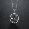 Silver Titanium Dragon and Ball Pendant with Chain Necklace - InnovatoDesign