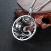 Silver Titanium Dragon and Ball Pendant with Chain Necklace - InnovatoDesign