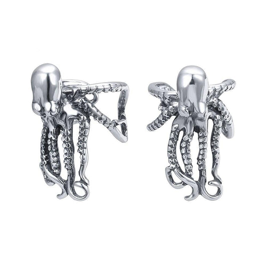 Octopus 316L Stainless Steel Punk Clip Earrings-Earrings-Innovato Design-Innovato Design