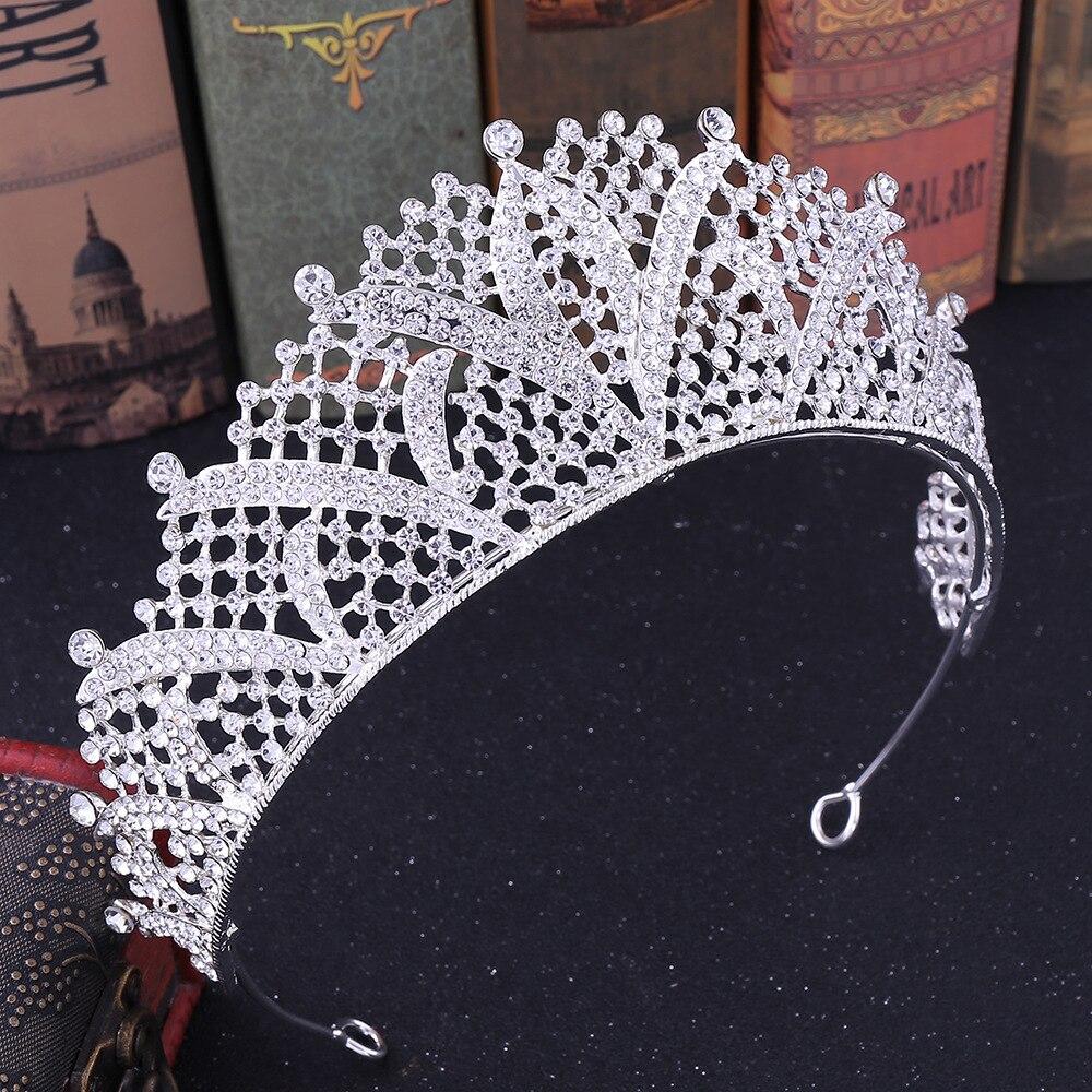 Baroque Crowns & Tiaras for Queen and King with Rhinestones-Crowns-Innovato Design-Silver-Innovato Design