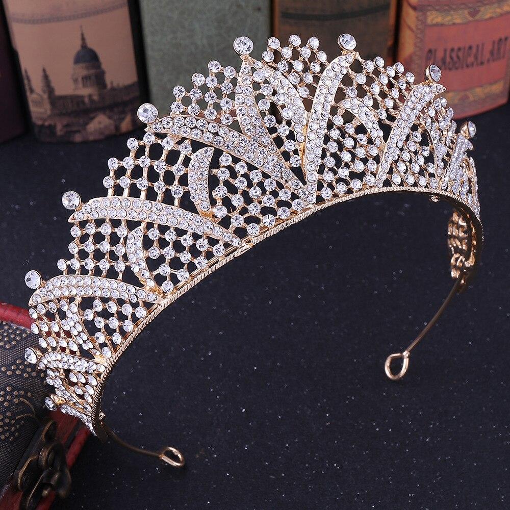 Baroque Crowns & Tiaras for Queen and King with Rhinestones-Crowns-Innovato Design-Silver-Innovato Design
