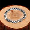Chain Link 925 Sterling Silver Vintage Fashion Biker Bracelet-Bracelets-Innovato Design-8mm-6.49in-Innovato Design