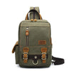 Canvas and Genuine Leather School Backpack 20 Litre - InnovatoDesign