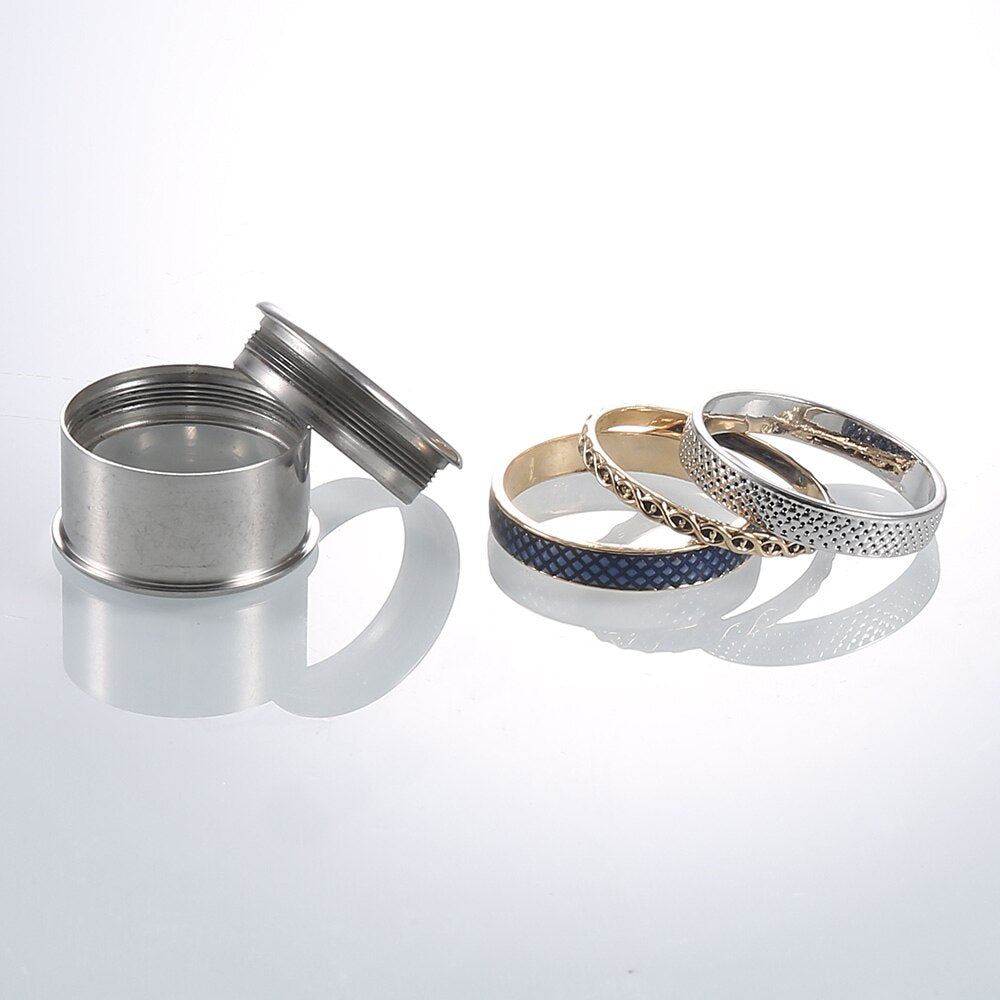 Knit Stainless Steel and Stackable, Rotatable, and Interchangeable Wedding Ring-Rings-Innovato Design-6-Innovato Design