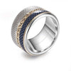 Knit Stainless Steel and Stackable, Rotatable, and Interchangeable Wedding Ring-Rings-Innovato Design-6-Innovato Design