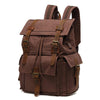 Durable Canvas Leather Travel Backpack 20 to 35 Litre - InnovatoDesign