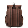 Durable Canvas Leather Travel Backpack 20 to 35 Litre-Canvas and Leather Backpack-Innovato Design-Coffee-Innovato Design