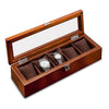 Brown Beech Wood Watch Display Box Organizer with 5, 8, 10 and 12 Slots - InnovatoDesign