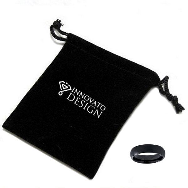 6mm Matte Black Dome Shaped Tungsten Ring-Rings-Innovato Design-4-Innovato Design
