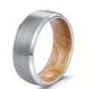 6/8mm Beveled Edges Tungsten with Whiskey Barrel Interior Comfort Fit Wedding Band-Rings-Innovato Design-Silver-8mm-6-Innovato Design