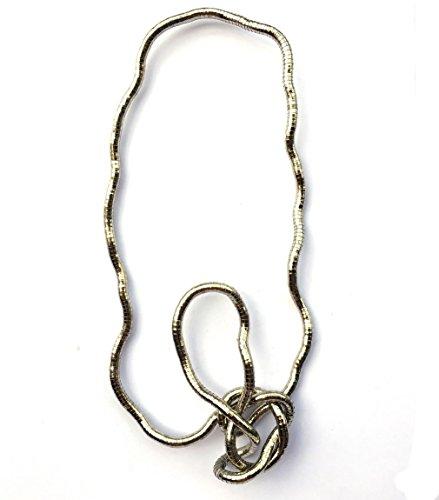 Wear You Like Fun Twisted Necklace 5mm Thickness 90cm Length Bendable Snake Chain Flexible Twist Jewelry Bendy Necklaces-Necklaces-Innovato Design-Rhodium-Innovato Design