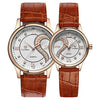Romantic His and Hers Watches-Pair Hearts Wristwatch for Man Woman,Ultrathin Leather Strap Set of 2 - InnovatoDesign