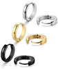 Stainless Steel Men Women Hoop Earrings Huggie Ear Piercings-Earrings-Innovato Design-B: Diameter 14mm (3 Color)-Innovato Design