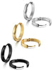 Stainless Steel Men Women Hoop Earrings Huggie Ear Piercings-Earrings-Innovato Design-C: Diameter 16mm (3 Color)-Innovato Design