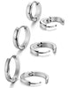 Stainless Steel Men Women Hoop Earrings Huggie Ear Piercings-Earrings-Innovato Design-D: Silver-tone (Diameter 12mm 14mm/16mm)-Innovato Design