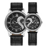 Romantic His and Hers Watches-Pair Hearts Wristwatch for Man Woman,Ultrathin Leather Strap Set of 2 - InnovatoDesign