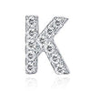 925 Sterling Silver CZ Simulated Diamond Stud Earrings Fashion Alphabet Letter Initial Earrings-Earrings-Innovato Design-K-Innovato Design