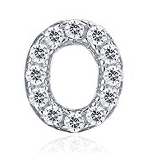 925 Sterling Silver CZ Simulated Diamond Stud Earrings Fashion Alphabet Letter Initial Earrings-Earrings-Innovato Design-O-Innovato Design