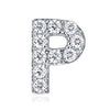 925 Sterling Silver CZ Simulated Diamond Stud Earrings Fashion Alphabet Letter Initial Earrings-Earrings-Innovato Design-P-Innovato Design