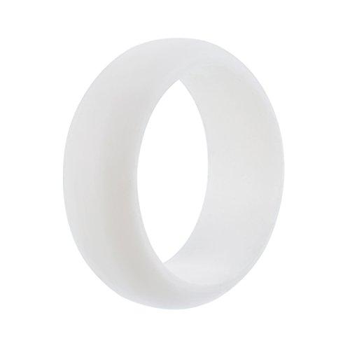 Silicone Wedding Ring For Men, Affordable Silicone Rubber Wedding Bands-Rings-Jewelry_supplies-White-9-Innovato Design