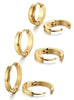 Stainless Steel Men Women Hoop Earrings Huggie Ear Piercings-Earrings-Innovato Design-E: Gold-tone (Diameter 12mm 14mm/16mm)-Innovato Design